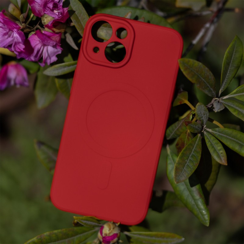 Калъф Simple Color Mag за iPhone 14 6.1" червен