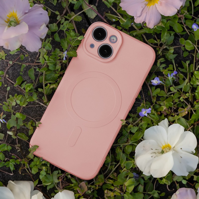 Калъф Simple Color Mag за iPhone 15 6.1" розов