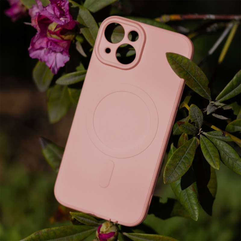 Калъф Simple Color Mag за iPhone 15 6.1" розов