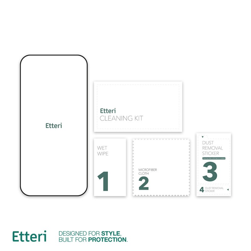 Etteri 9D закалено стъкло за iPhone 15 Pro 6.1"