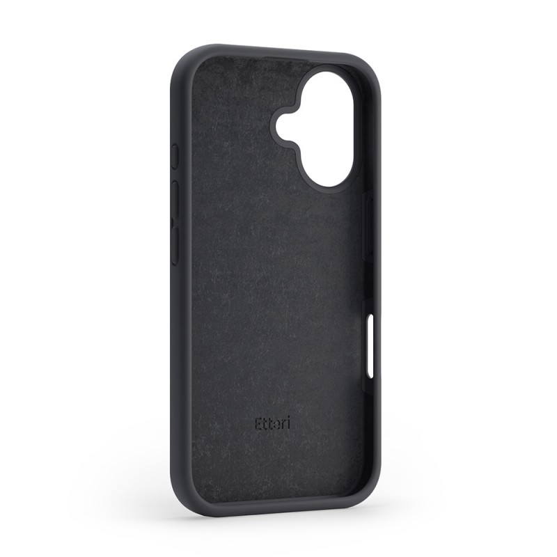 Силиконов калъф Etteri за iPhone 16 Plus 6.7" черен