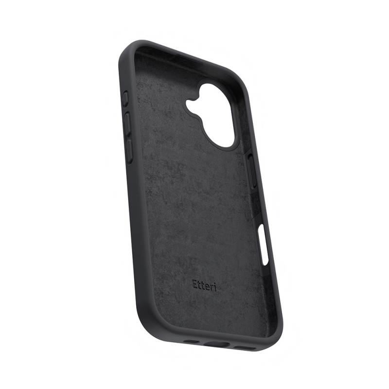 Силиконов калъф Etteri за iPhone 16 Plus 6.7" черен