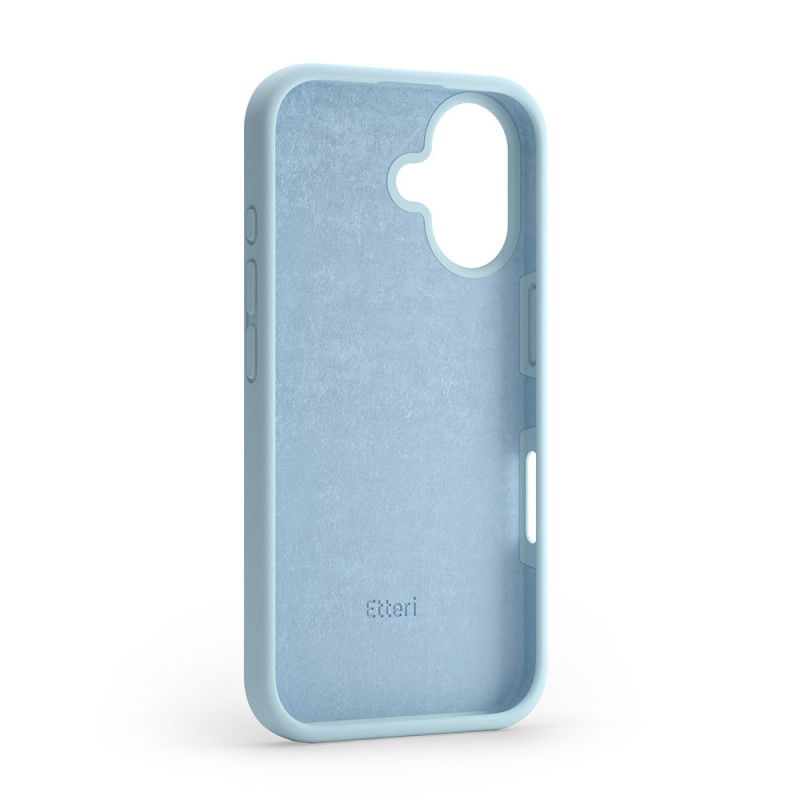 Силиконов калъф Etteri за iPhone 16 Plus 6.7" светло син