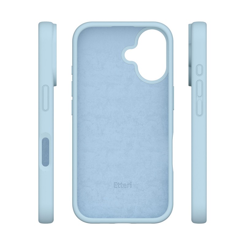 Силиконов калъф Etteri за iPhone 16 Plus 6.7" светло син