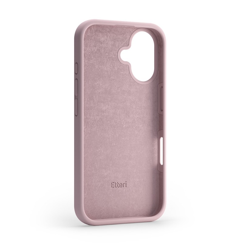 Силиконов калъф Etteri за iPhone 16 Plus 6.7" светло розов