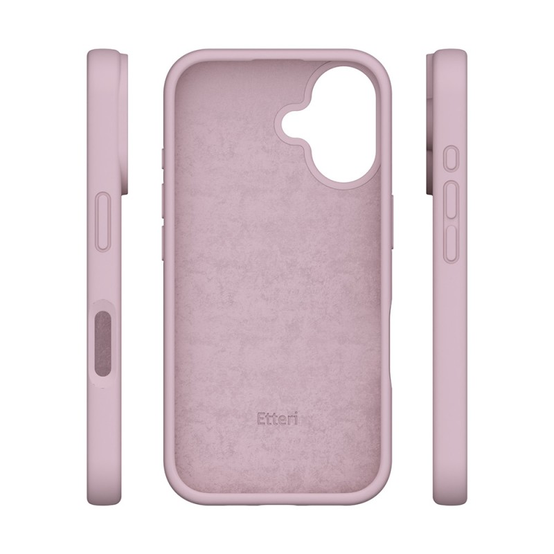 Силиконов калъф Etteri за iPhone 16 Plus 6.7" светло розов