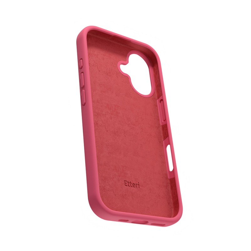 Силиконов калъф Etteri за iPhone 16 Plus 6.7" малинов