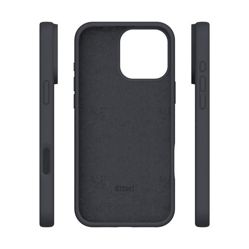 Силиконов калъф Etteri за iPhone 16 Pro Max 6.9" черен