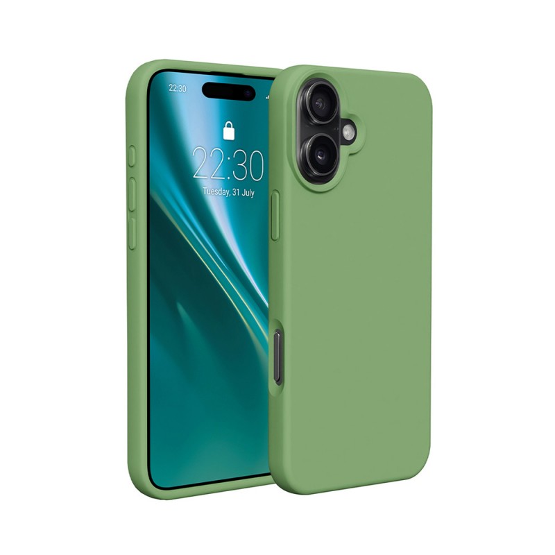 Силиконов кейс Etteri за iPhone 16 6.1" светло зелен
