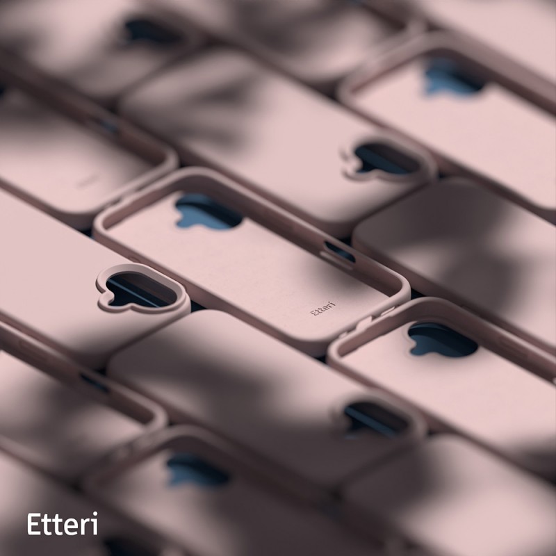 Силиконов калъф Etteri за iPhone 16 Plus 6.7" светло розов
