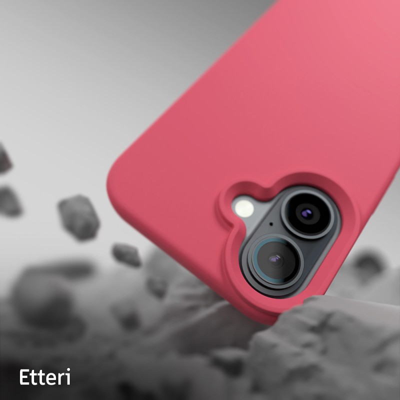 Силиконов калъф Etteri за iPhone 16 Plus 6.7" малинов