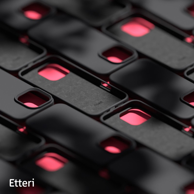 Силиконов калъф Etteri за iPhone 16 Pro Max 6.9" черен
