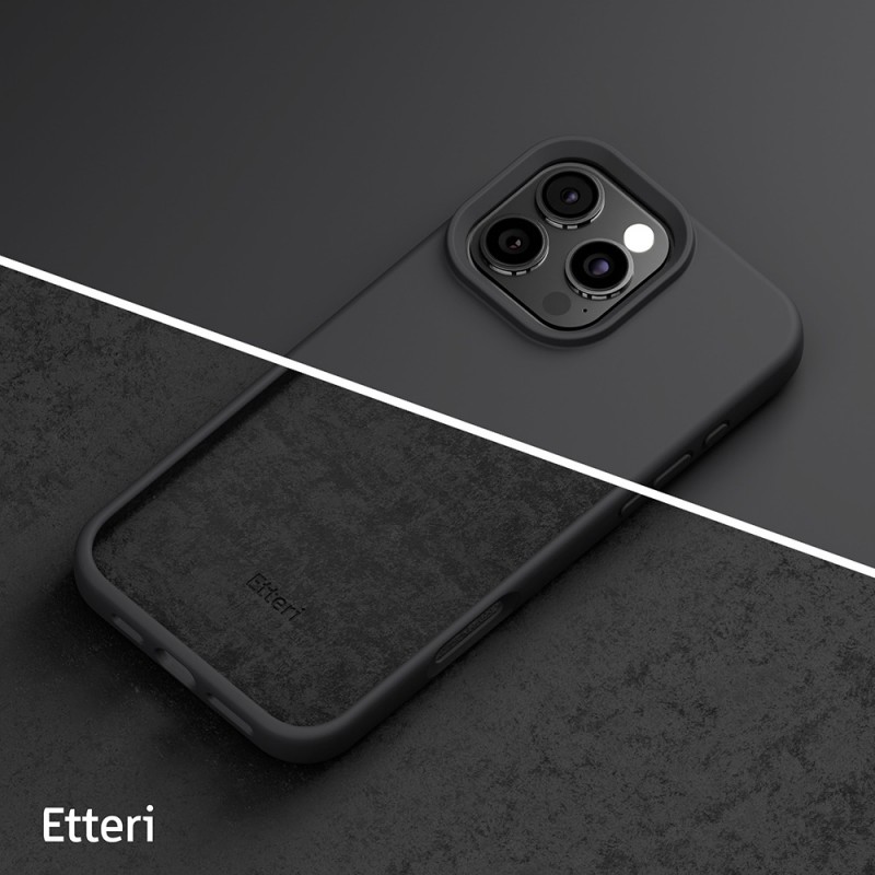 Силиконов калъф Etteri за iPhone 16 Pro Max 6.9" черен