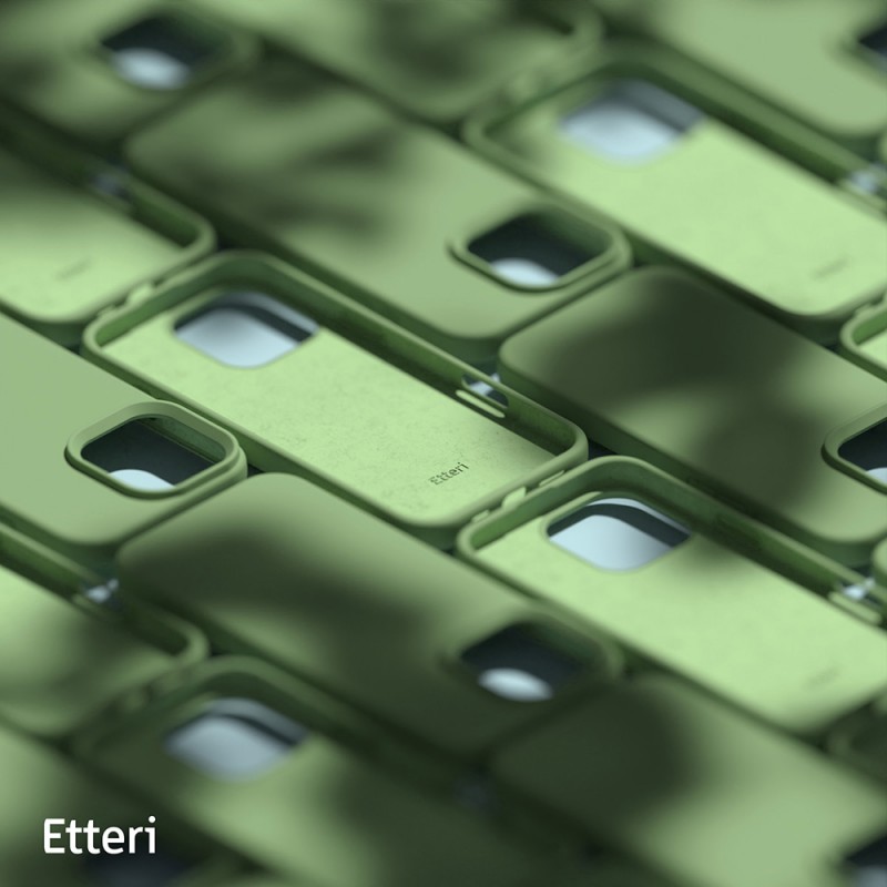 Силиконов калъф Etteri за iPhone 16 Pro Max 6.9" светлозелен