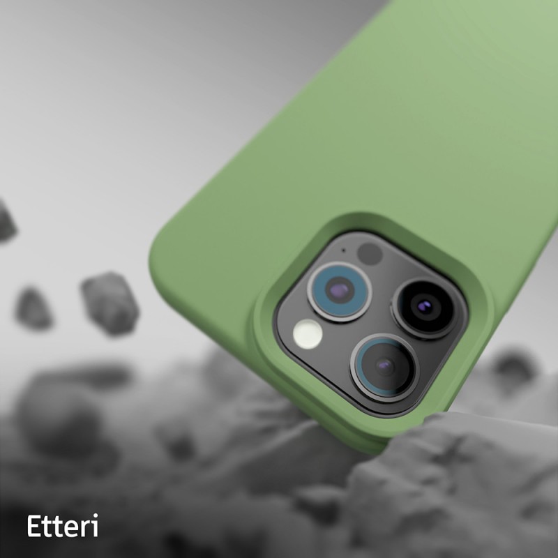 Силиконов калъф Etteri за iPhone 16 Pro Max 6.9" светлозелен
