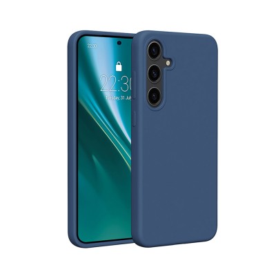 Силиконов калъф Etteri за Samsung Galaxy A17 5G, тъмно син