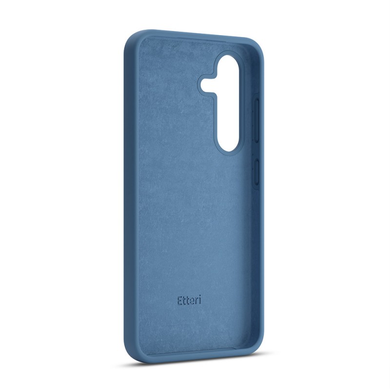 Силиконов калъф Etteri за Samsung Galaxy S24 Plus, тъмно син