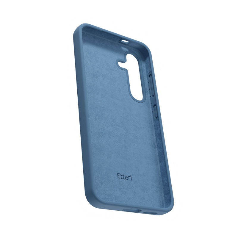 Силиконов калъф Etteri за Samsung Galaxy S24 Plus, тъмно син