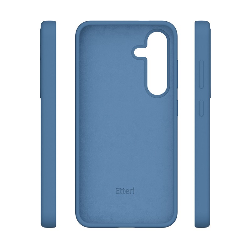 Силиконов калъф Etteri за Samsung Galaxy S24 Plus, тъмно син