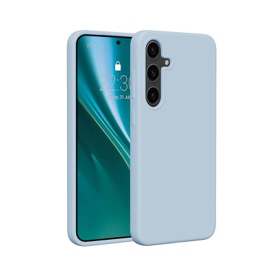Силиконов кейс Etteri за Samsung Galaxy S25 Plus светло син