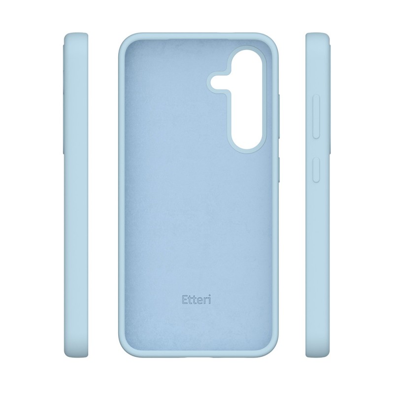 Силиконов калъф Etteri за Samsung Galaxy S24 Plus светло син