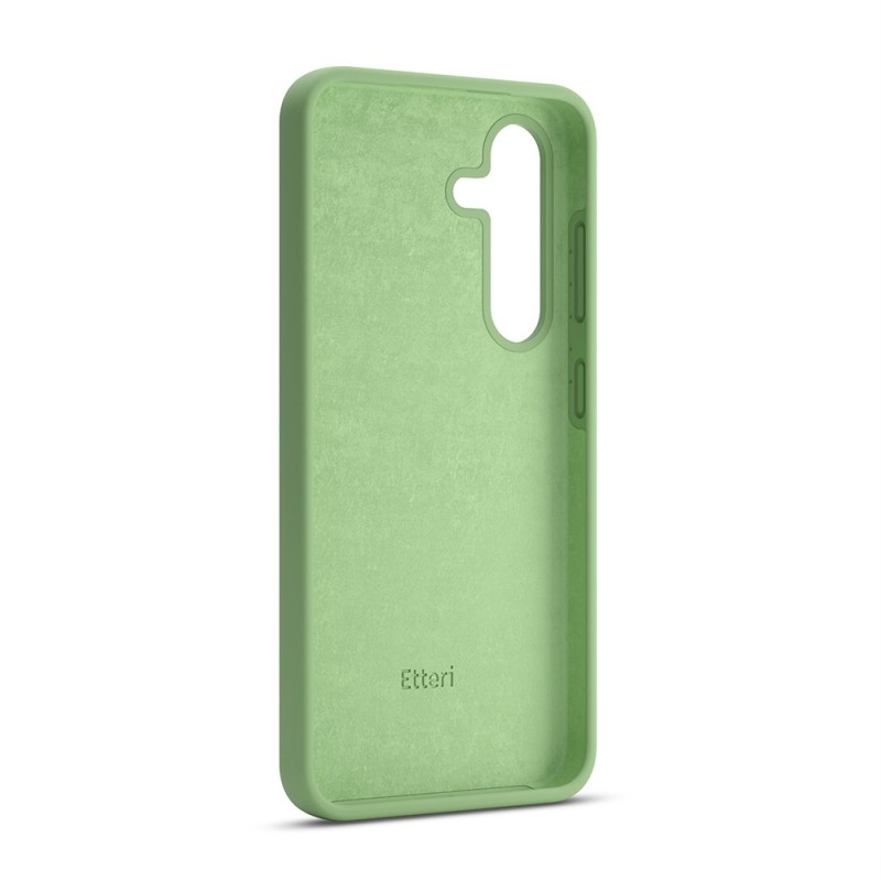 Силиконов калъф Etteri за Samsung Galaxy S24 Plus светло зелен