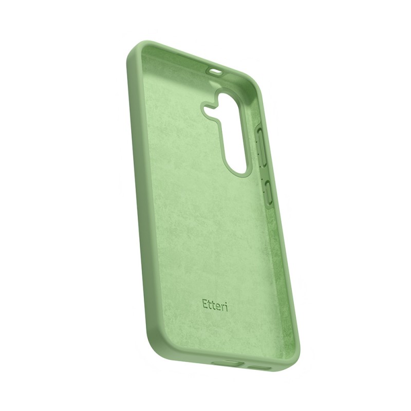 Силиконов калъф Etteri за Samsung Galaxy S24 Plus светло зелен