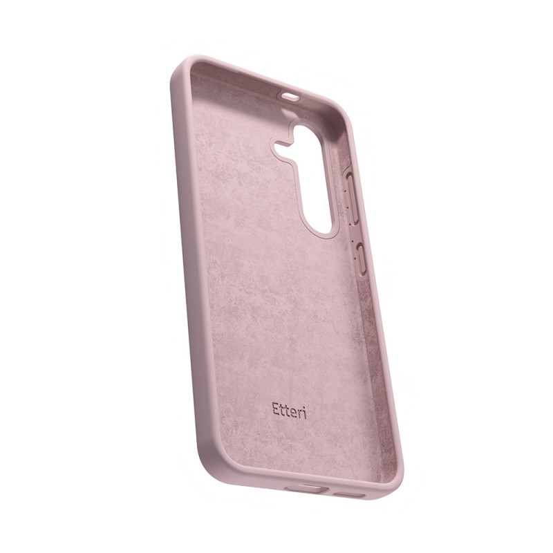 Силиконов калъф Etteri за Samsung Galaxy S24 Plus, светло розов