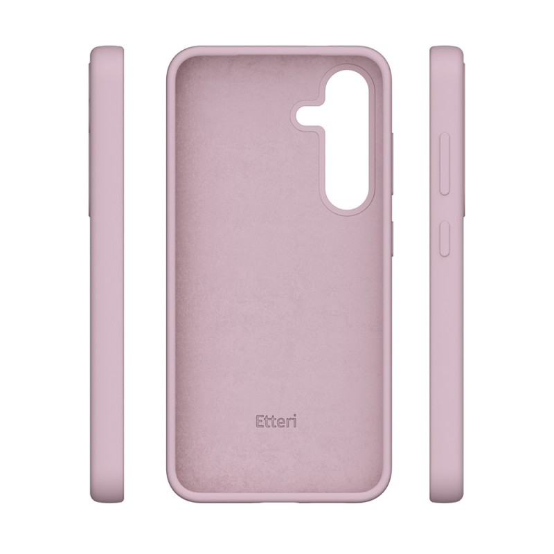 Силиконов калъф Etteri за Samsung Galaxy S24 Plus, светло розов