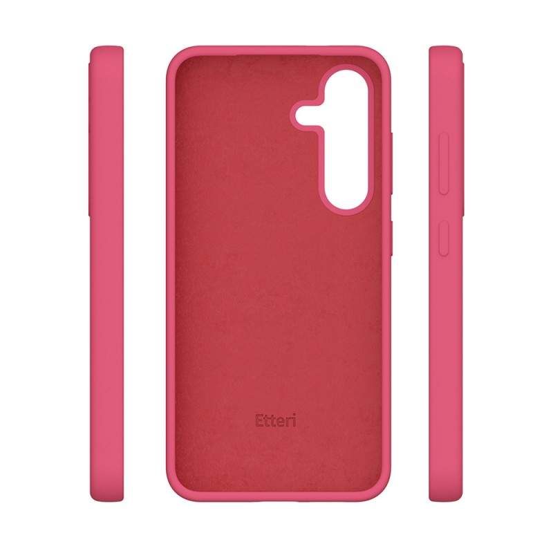 Силиконов кейс Etteri за Samsung Galaxy S24 Plus, малинов