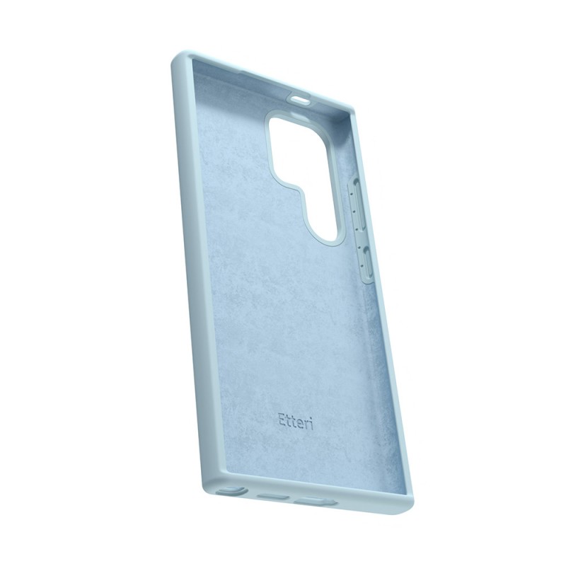 Силиконов калъф Etteri за Samsung Galaxy S24 Ultra светло син