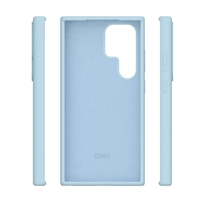 Силиконов калъф Etteri за Samsung Galaxy S24 Ultra светло син