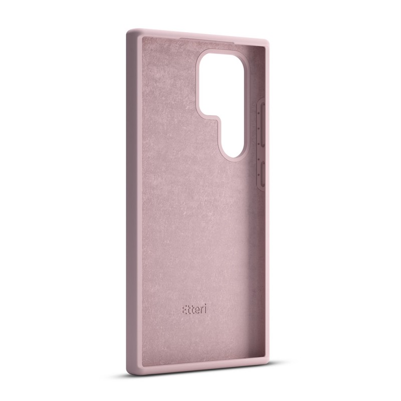 Силиконов калъф Etteri за Samsung Galaxy S24 Ultra светло розов