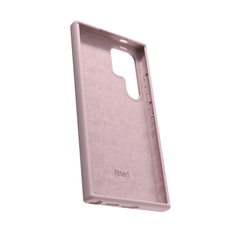 Силиконов калъф Etteri за Samsung Galaxy S24 Ultra светло розов