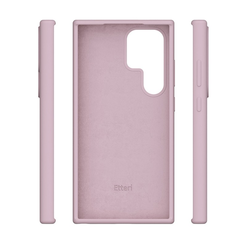 Силиконов калъф Etteri за Samsung Galaxy S24 Ultra светло розов