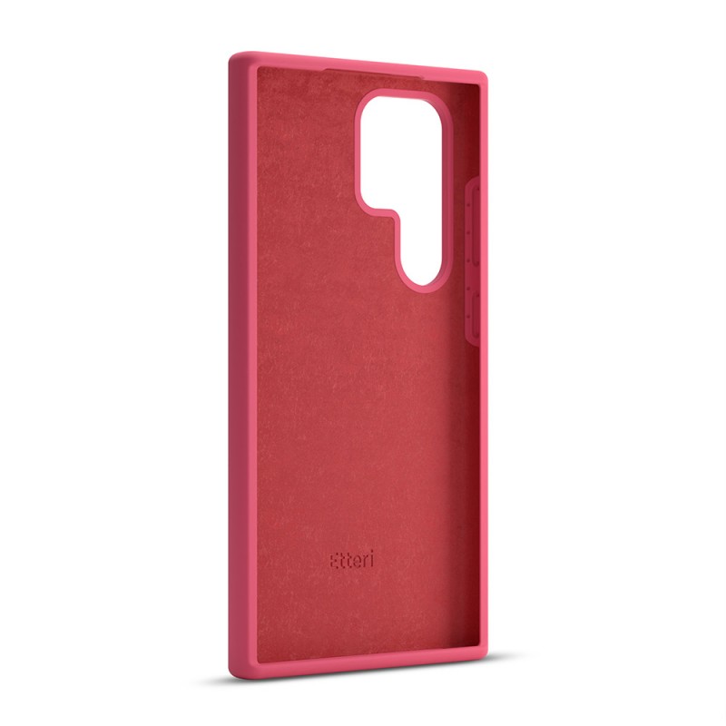 Силиконов кейс Etteri за Samsung Galaxy S25 Ultra малинов