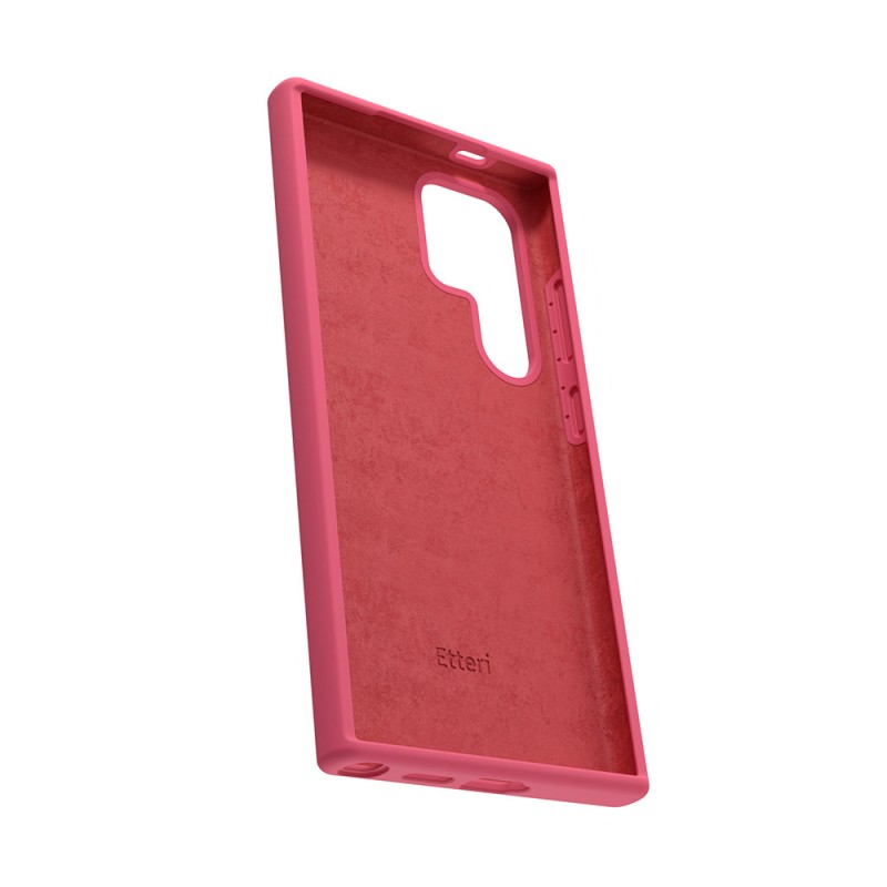Силиконов кейс Etteri за Samsung Galaxy S25 Ultra малинов