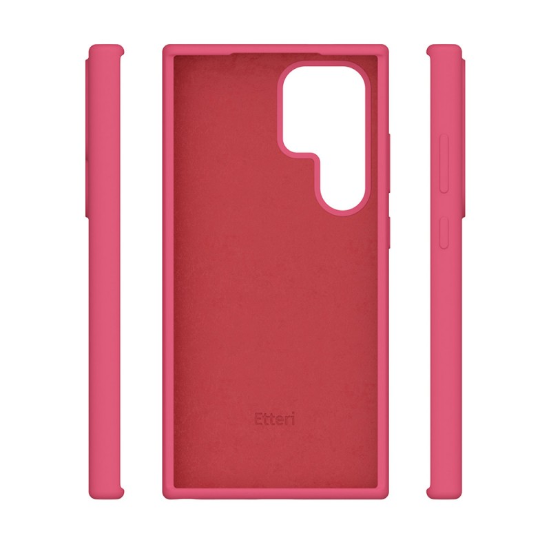 Силиконов кейс Etteri за Samsung Galaxy S25 Ultra малинов