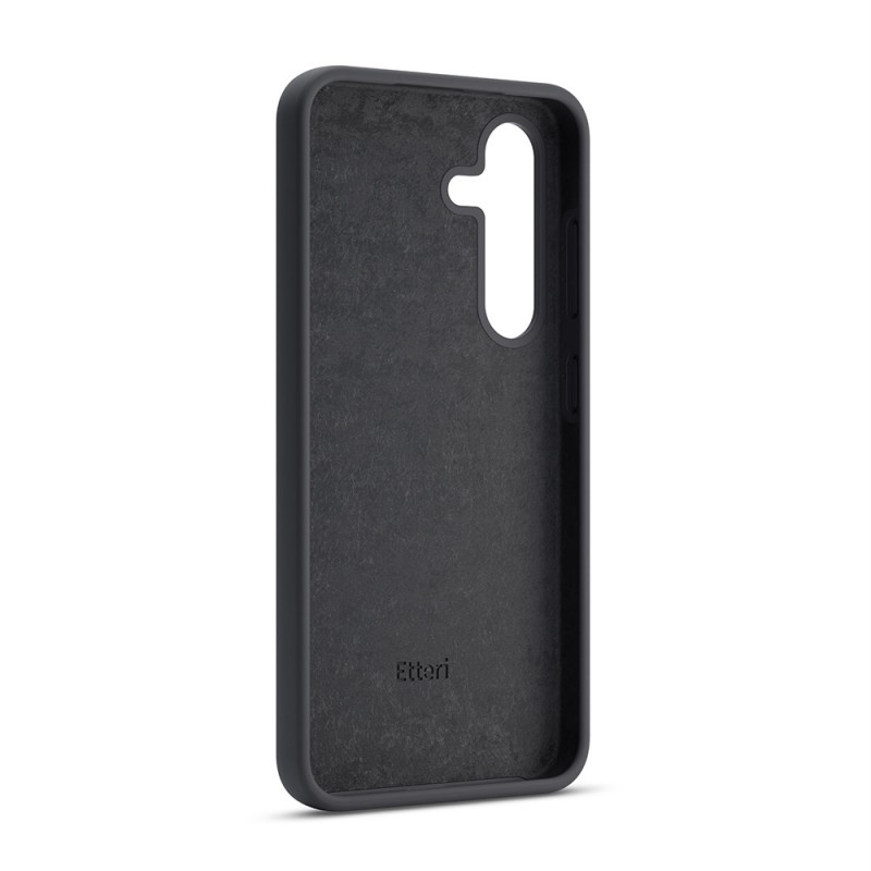 Силиконов калъф Etteri за Samsung Galaxy S25 черен