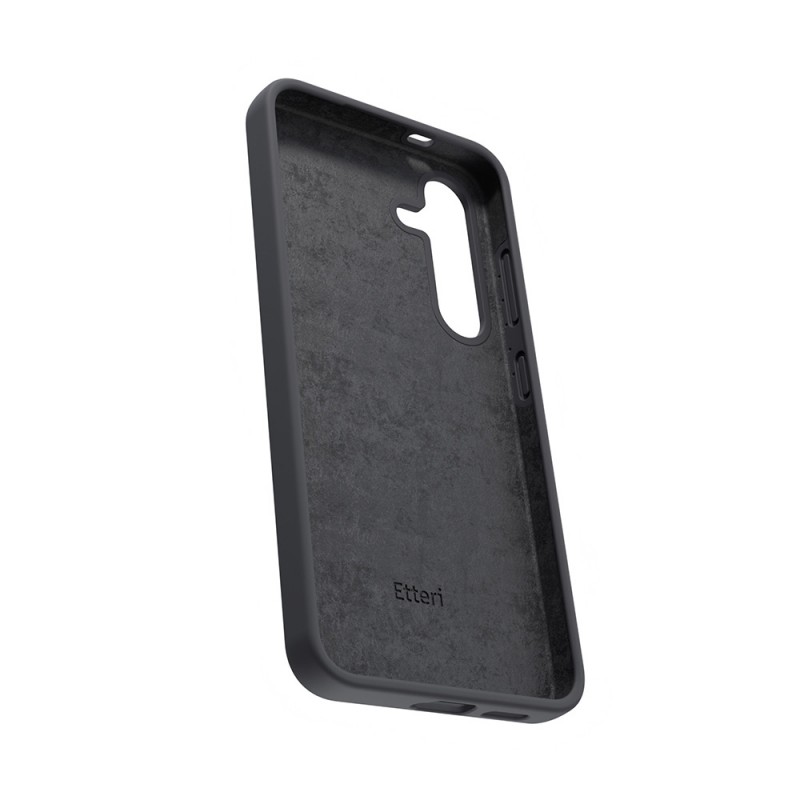 Силиконов калъф Etteri за Samsung Galaxy S25 черен