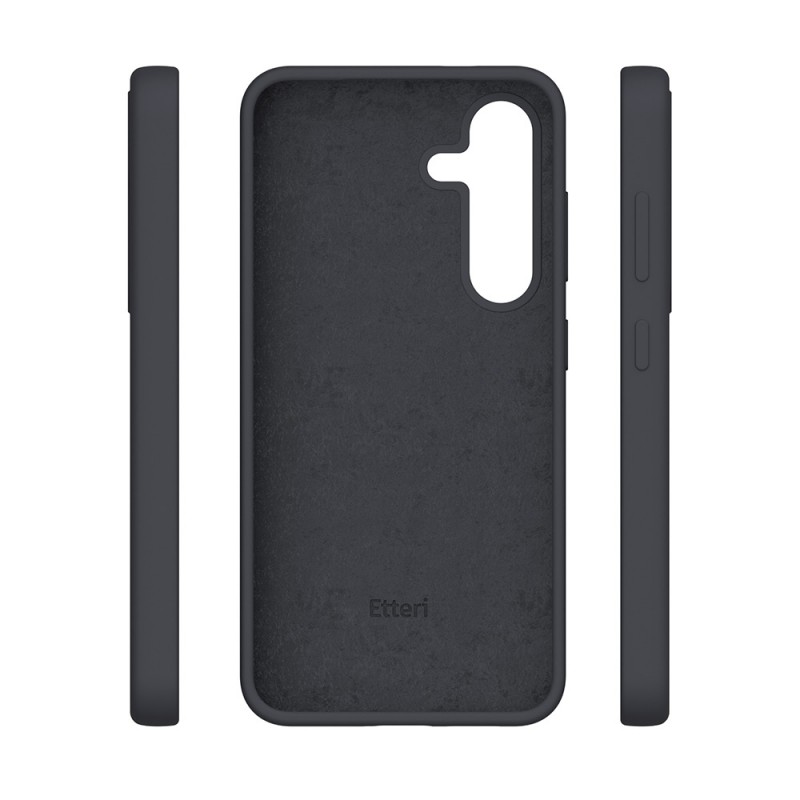 Силиконов калъф Etteri за Samsung Galaxy S25 черен
