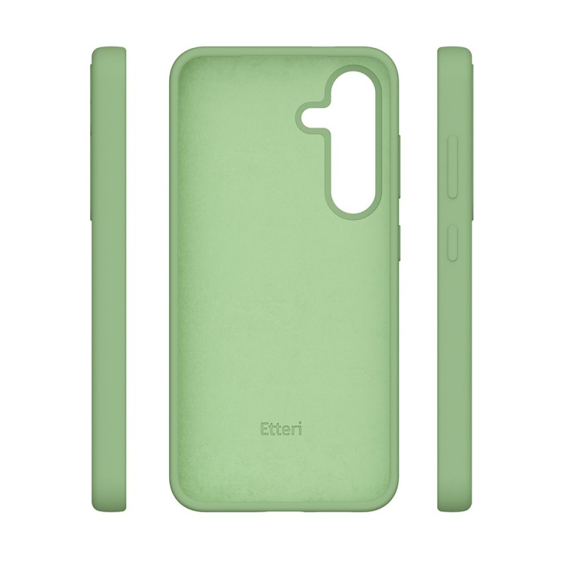 Силиконов кейс Etteri за Samsung Galaxy S24 светлозелен