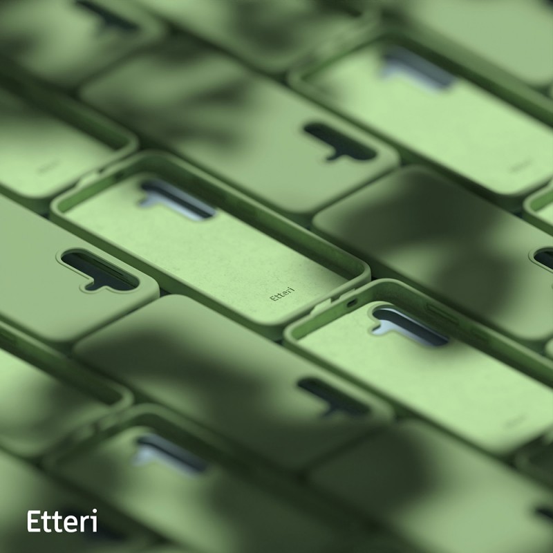 Силиконов калъф Etteri за Samsung Galaxy S24 Plus светло зелен