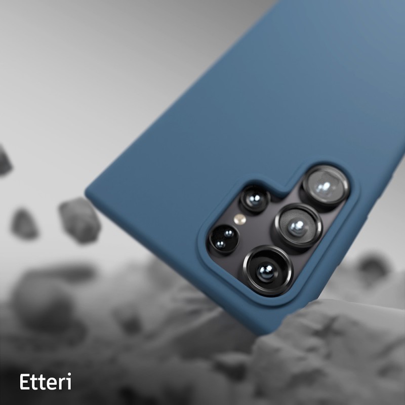 Силиконов кейс Etteri за Samsung Galaxy S24 Ultra тъмно син