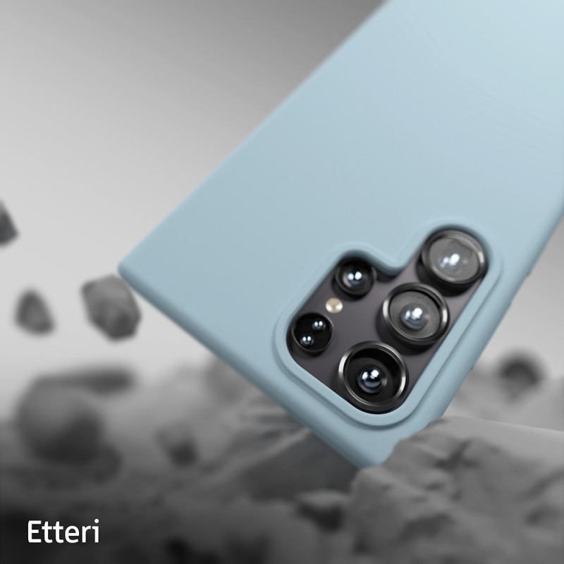 Силиконов калъф Etteri за Samsung Galaxy S24 Ultra светло син