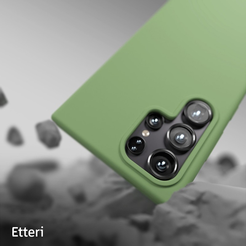 Силиконов калъф Etteri за Samsung Galaxy S24 Ultra светло зелен