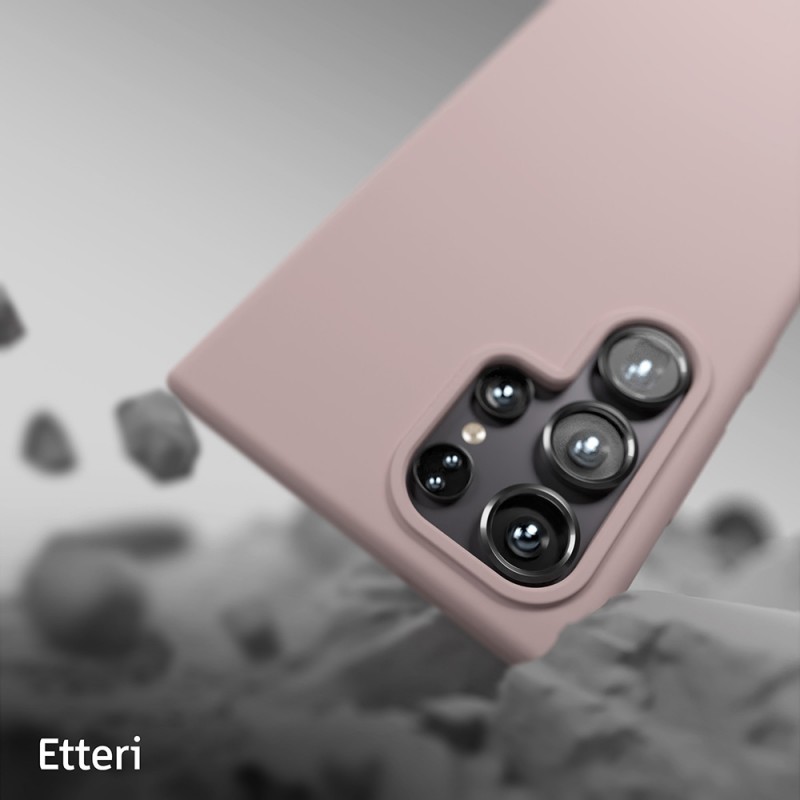Силиконов калъф Etteri за Samsung Galaxy S24 Ultra светло розов