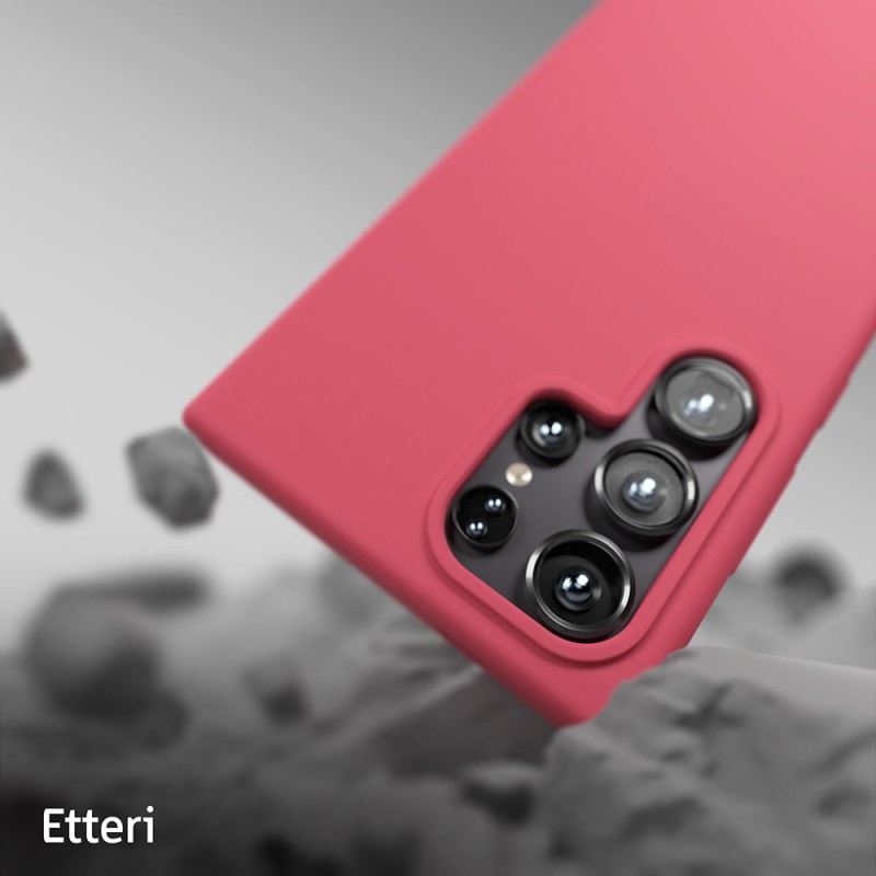 Силиконов кейс Etteri за Samsung Galaxy S25 Ultra малинов