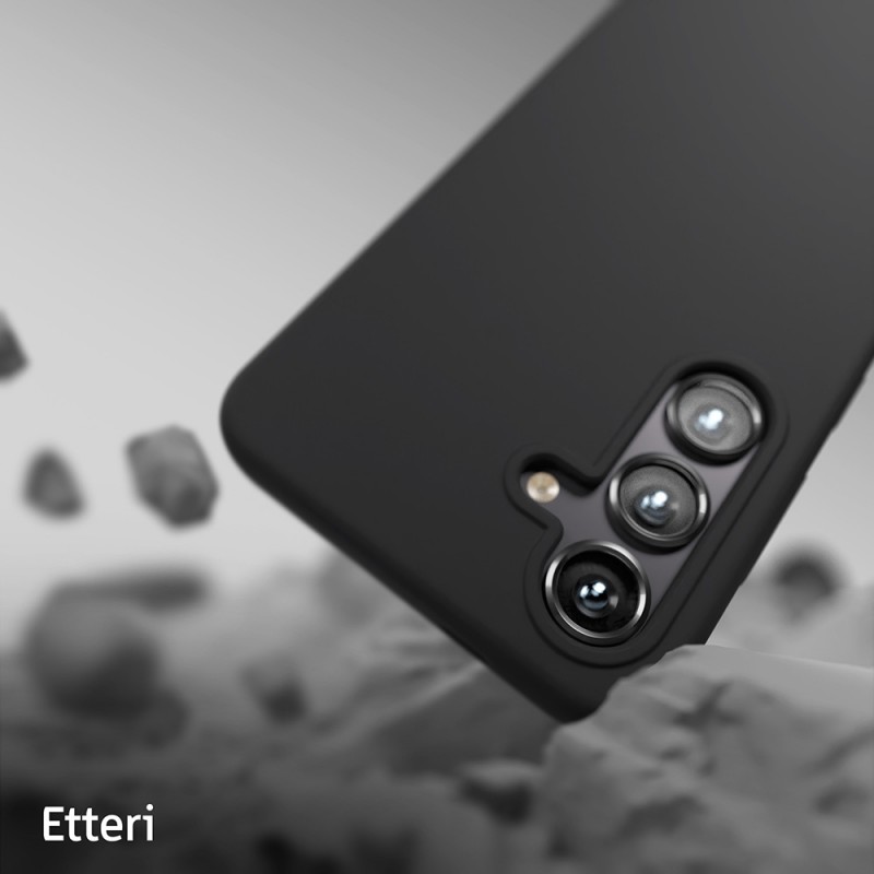 Силиконов калъф Etteri за Samsung Galaxy S25 черен