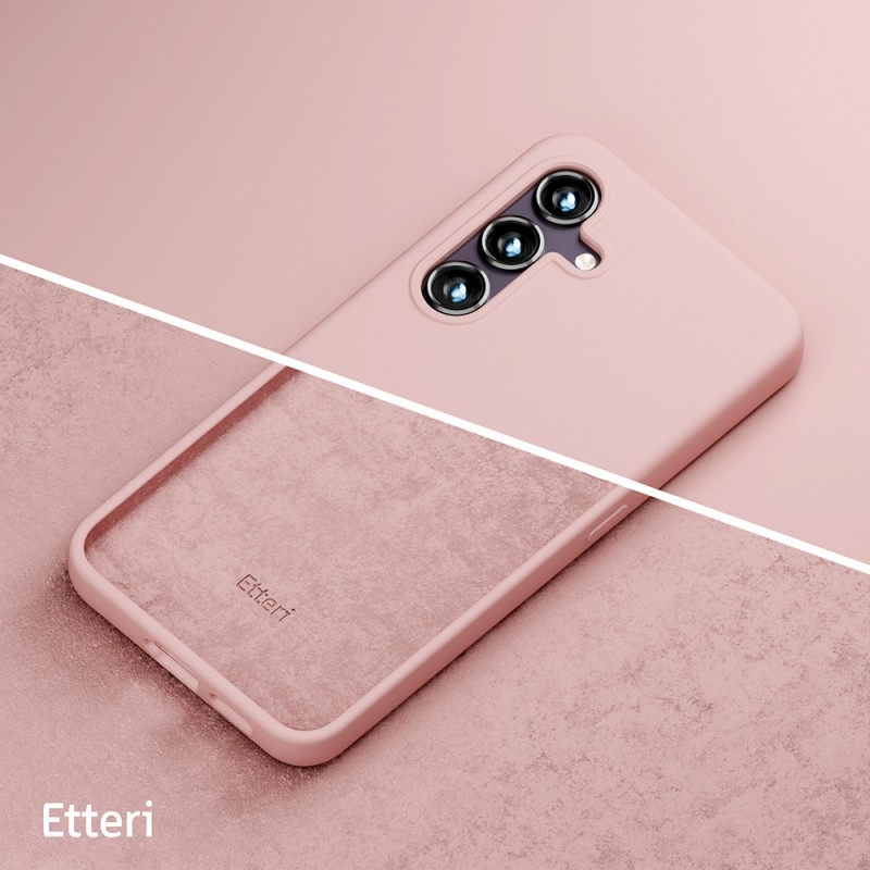 Силиконов калъф Etteri за Samsung Galaxy A17 светло розов